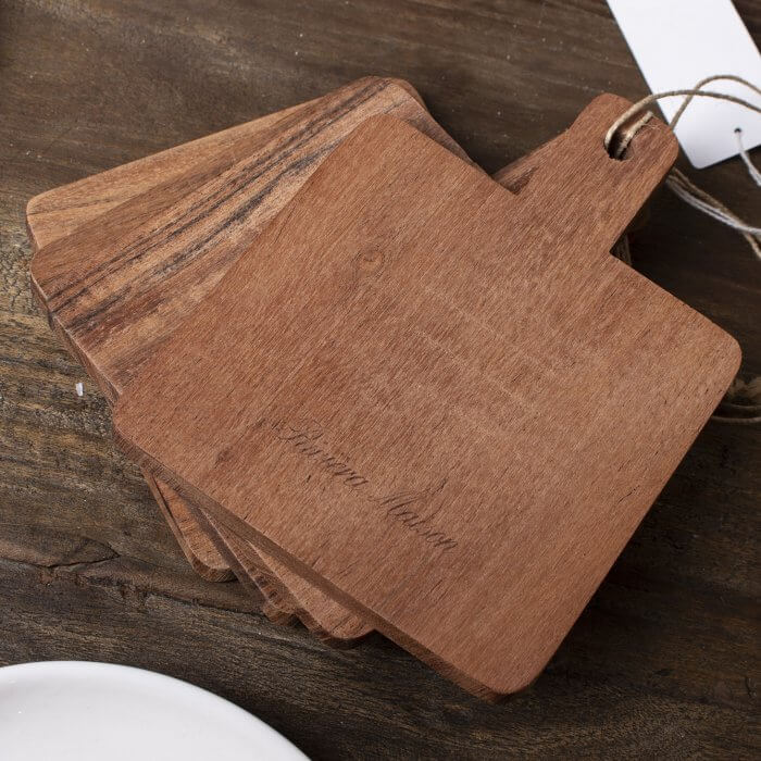RM Cutting Board  Coasters 4pcs, Glasuntersetzer 4er Set – Bild 3